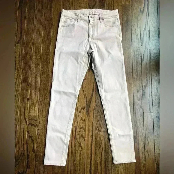 AG Adriano Goldschmied The Farrah High-Rise Skinny Ankle Jean-Size 28R-Blush - Picture 2 of 14